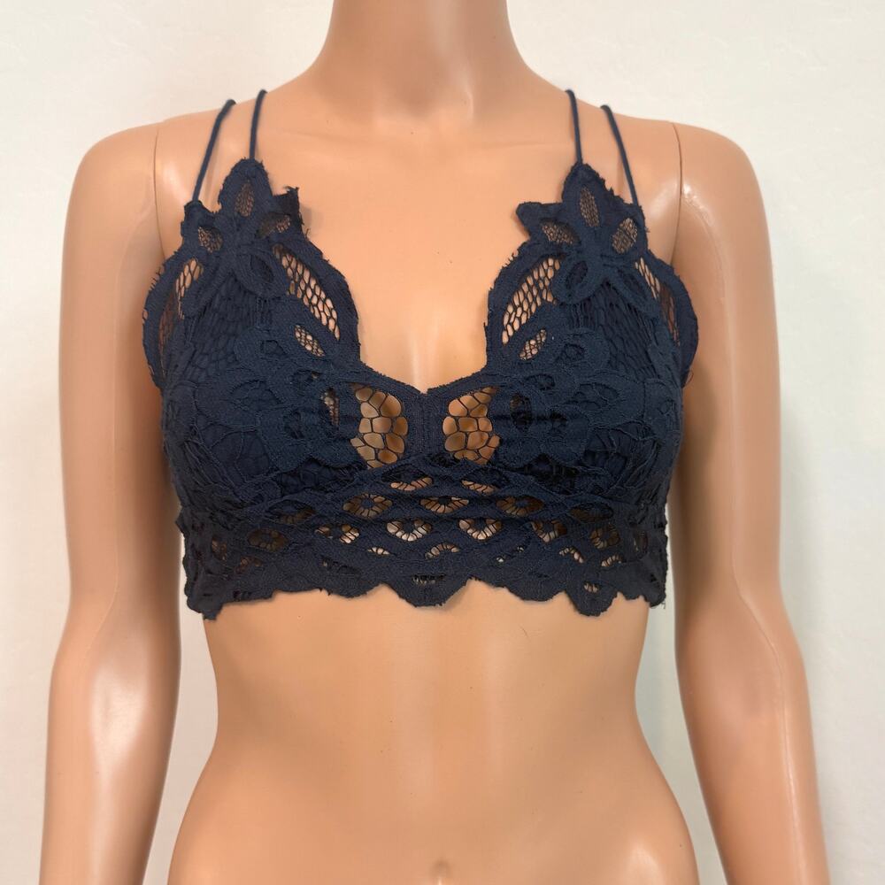 Free People XS Adella longline bralette crochet lace BC 3127 - Picture 8 of 8
